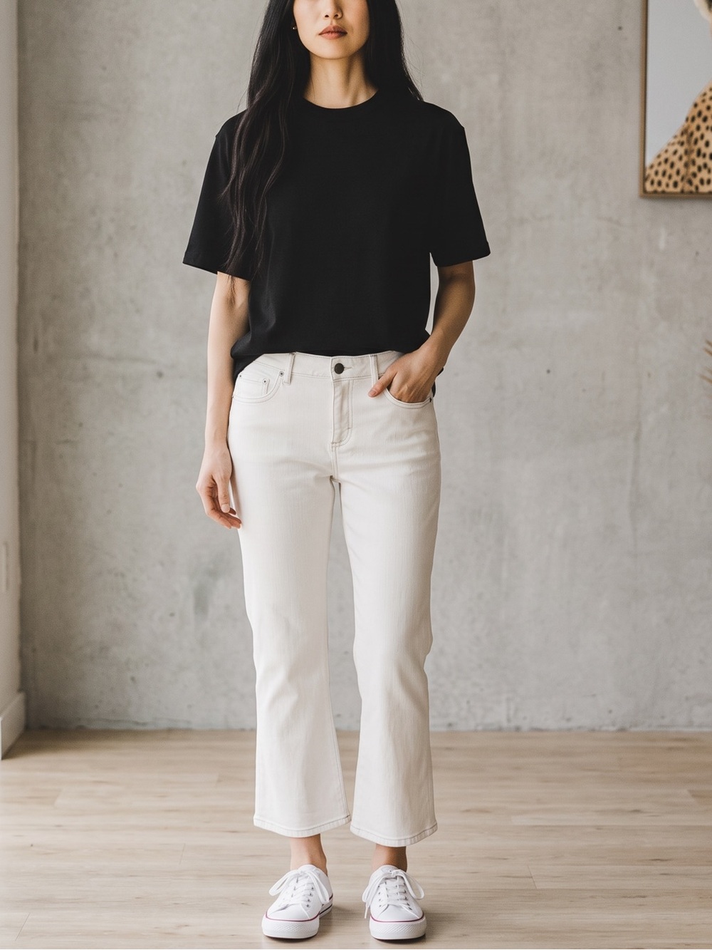 THEORY Off White Crop Kick Flare Jeans Women's Size 0 Mid Rise